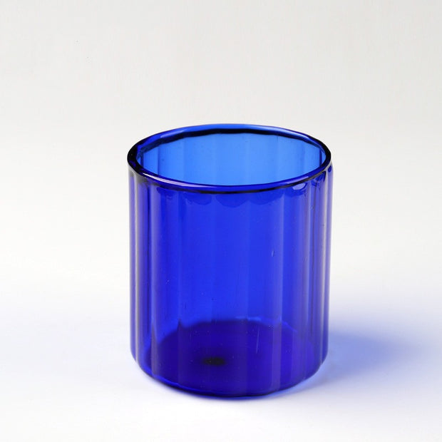 Clear Glass Tea Set Striped Cup Tumbler