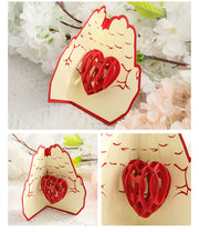 Mother's Day 3D Greeting Card 3D Love In The Palm Thanksgiving Mother Blessing Gift Message Small Card Wholesale