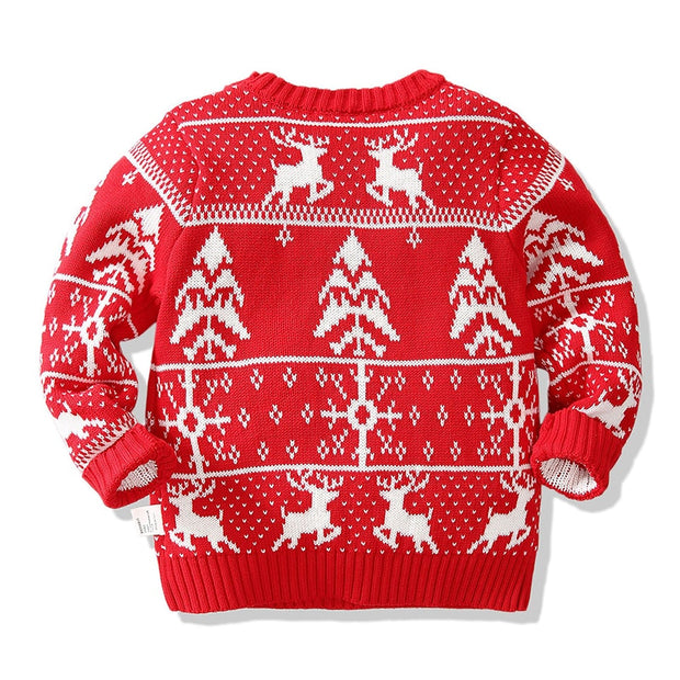 Molu snowflake double jacquard sweater for children