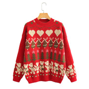Christmas sweater women knitted pullover top