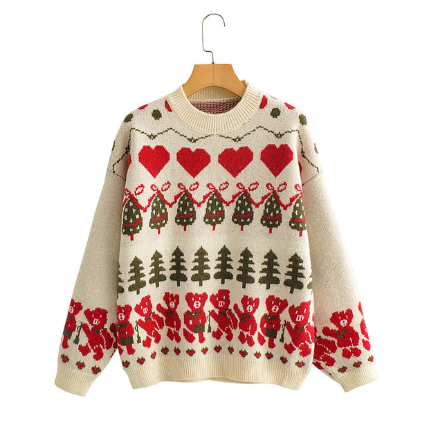 Christmas sweater women knitted pullover top