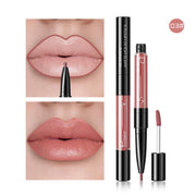 Lip Gloss Lip Liner 2 in1  Complete Red Lip Tint Plumper Tattoo Makeup liquid Lipstick