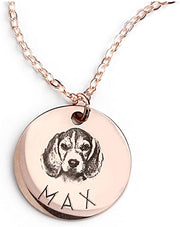 Custom Engrave Pet Name Photo Necklace