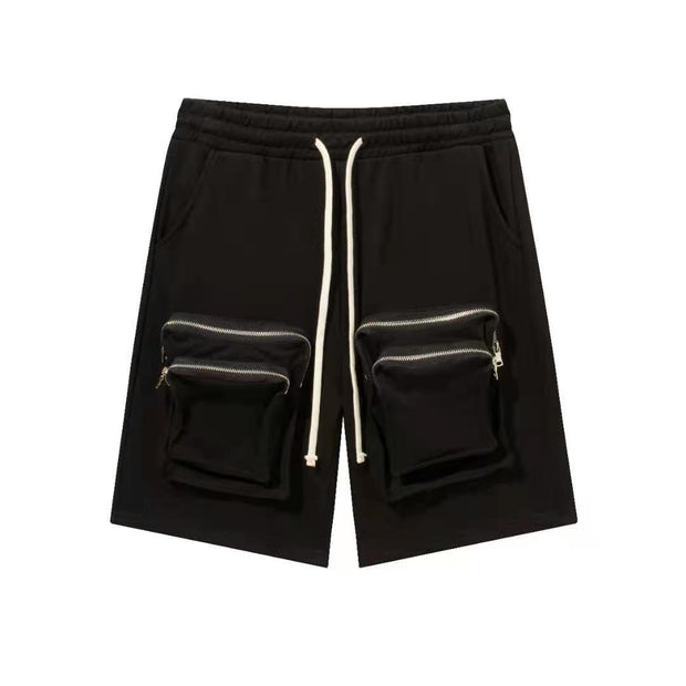 11 BYBB'S DARK Tactical Zipper Pockets Cargo Shorts Men Streetwear Functional Washed Short Pants Summer Joggers Men Shorts