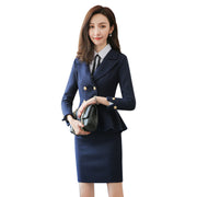 Business Wear Women's Suits Thick Work Clothes Woolen Coat Business Suit Skirt