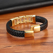 Leather Leather Braided Bracelet, Leather Bracelet, Custom Leather Bracelet, Men'S Cowhide Jewelry