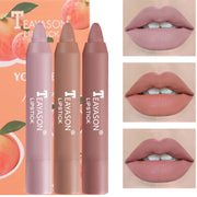 3 Packs Of Matte Lipstick Matte Velvet Lipstick Pen Bean Paste Milk Tea Color Lipstick Crayons Lipstick Students