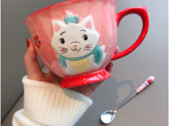 Ceramic Mug Household Mug Oatmeal Mug Cute