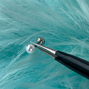 Summer Style Custom Super Flash Blue Love Earrings Titanium Steel Nails
