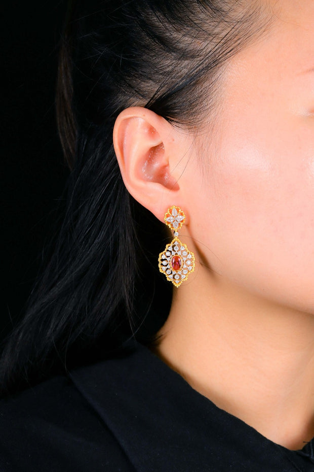 Luxury Custom 925 Silver Lace Earrings
