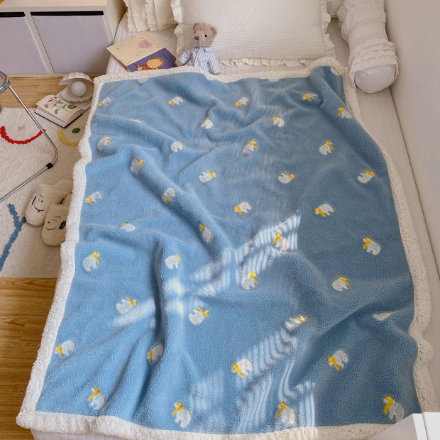 Children's Double-Sided Lamb Velvet Blanket Blanket Cover Blanket Quilt
