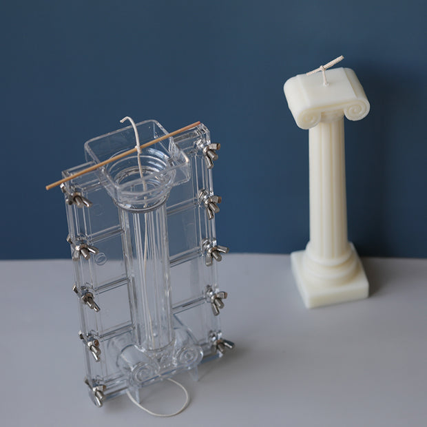 Transparent acrylic candle mould