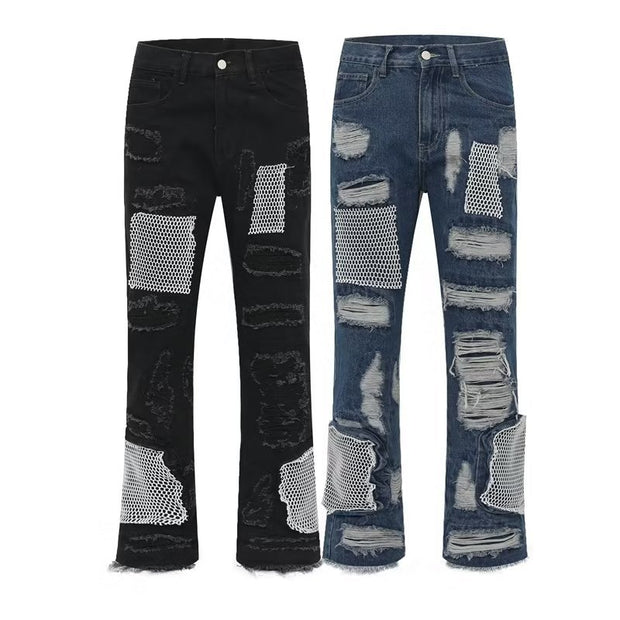Heavy Industry Hole & Patch Jeans Men