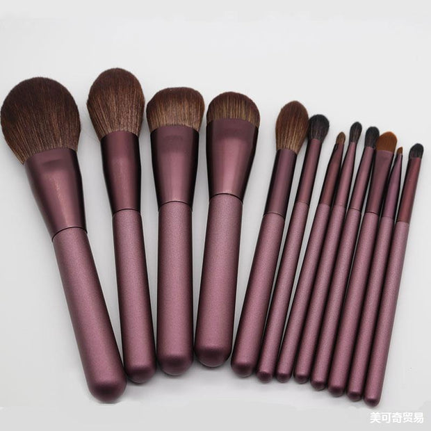 12 small grape beginner makeup brush sets