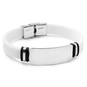 Custom engraving silicone bracelet personalized wristbands