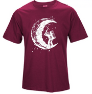 Digging The Moon Print Casual Mens O-neck T Shirts Fashion Men's Tops Men T-shirt Short Sleeve Men Tshirt