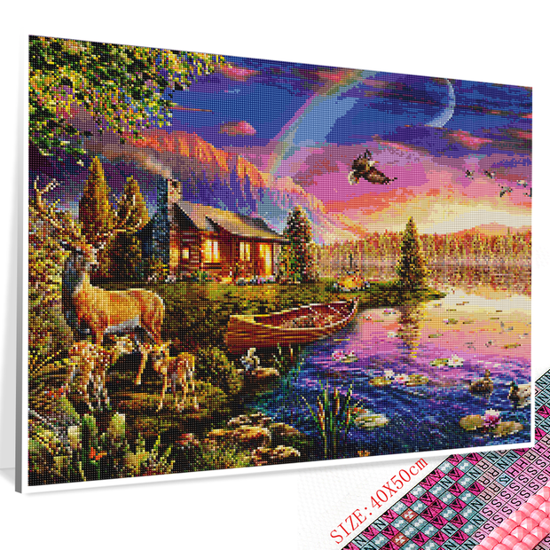 Landscape Theme Diamond Painting Embroidery Square Or Round Bead Decoration Kit