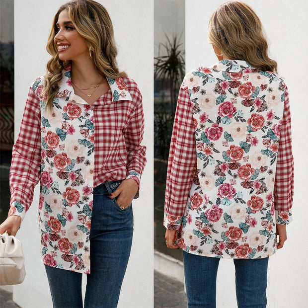 Casual Loose Single Breasted Shirt Top Women