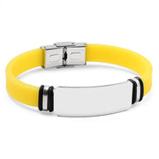 Custom engraving silicone bracelet personalized wristbands