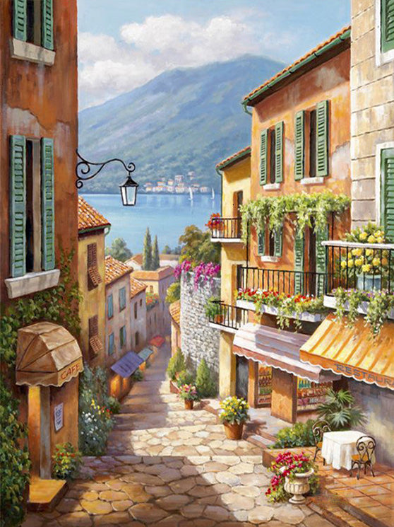 Street Theme Diamond Painting Full 5D Embroidery Landscape Home Decoration