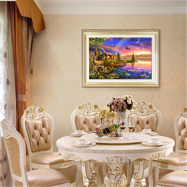 Landscape Theme Diamond Painting Embroidery Square Or Round Bead Decoration Kit