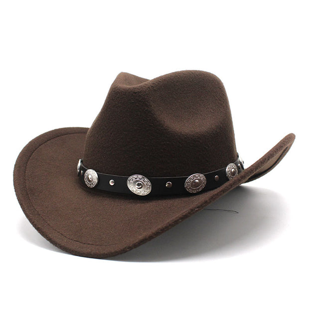 Minority Style Woolen Western Cowboy Hats Men's And Women's Couple Hats
