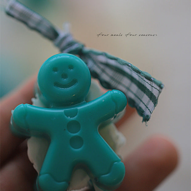 Scented Candle Homemade Handmade Gift Snowflake Gingerbread Man