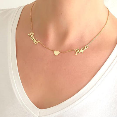 Name Private Custom Necklace Female Gold Plated