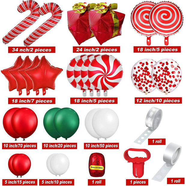 Christmas Theme Holiday Party Decoration Balloon Set