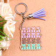 Keychain Mother's Day Gift Glitter Floral Acrylic