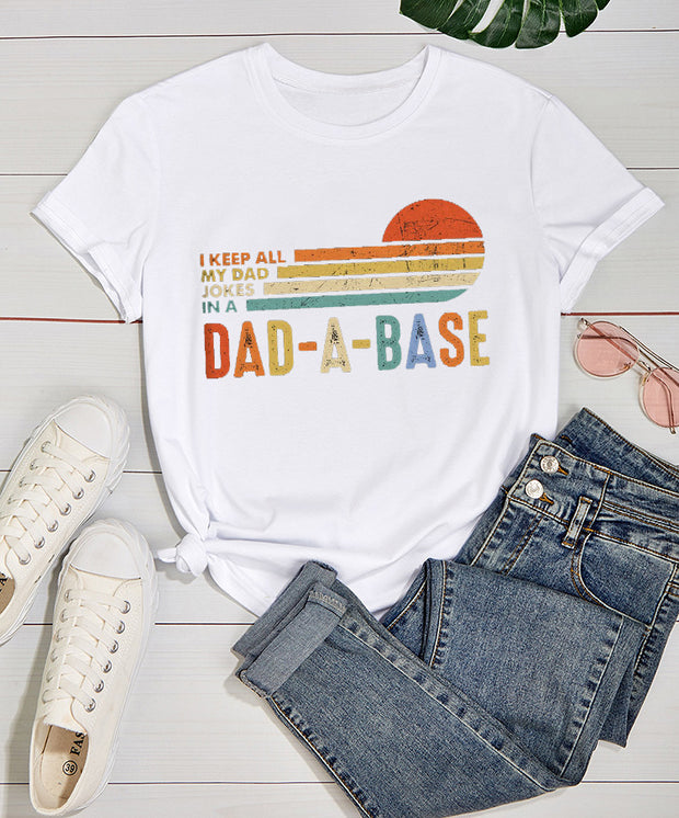 Explosive Vintage Father's Day Pattern Short-sleeved T-shirt