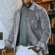 Casual solid color lapel trend jacket jacket men