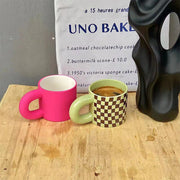 Ceramic Mug Rose Chequered Mark Mug
