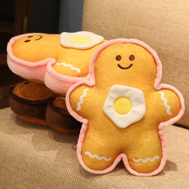 Soft Cute Gingerbread Man Throwing Pillow Plush Toy