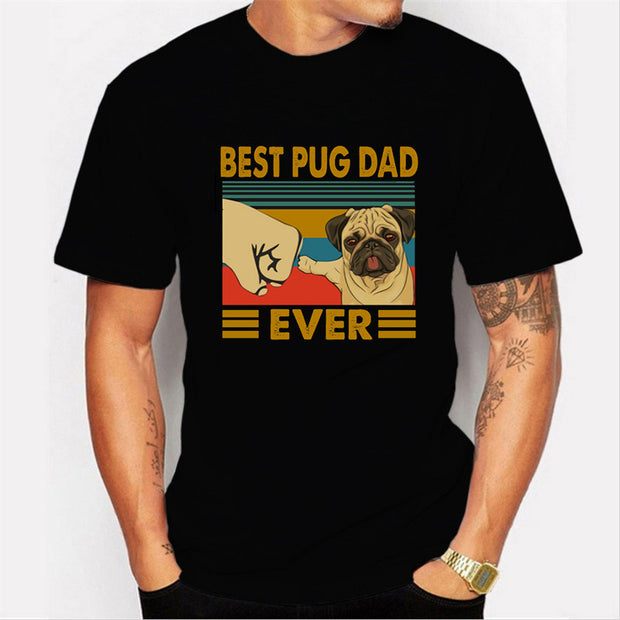 Loose DAD Father's Day European And American Unisex Wear Summer Short-sleeved T-shirt PAPA Casual European Size Casual