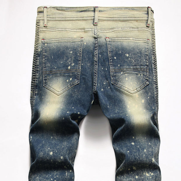 Elastic Small Straight Jeans For Men