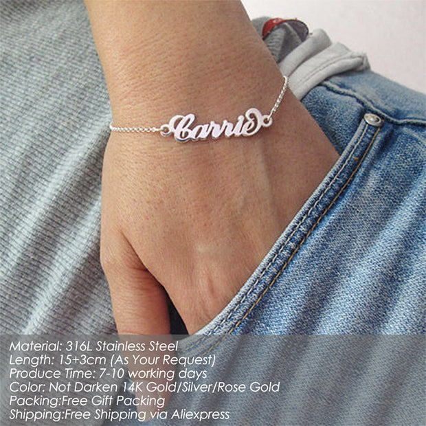 Fashion Stainless Steel Custom Name Bracelet