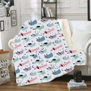 Digital Printed Blanket Nap Blanket Air Conditioning Blanket Lazy Blanket Dachshund Series
