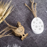 Easter Wooden Decorative Pendant Easter Rabbit Chicken Egg Nordic Style Home Decorations