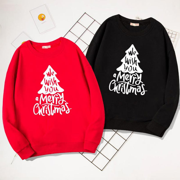 New Kids' Sweater Jacket Long-sleeved Round Collar Overpull Christmas Holiday Cartoon Christmas Tree Children's Clothing Autumn And Winter Clothing