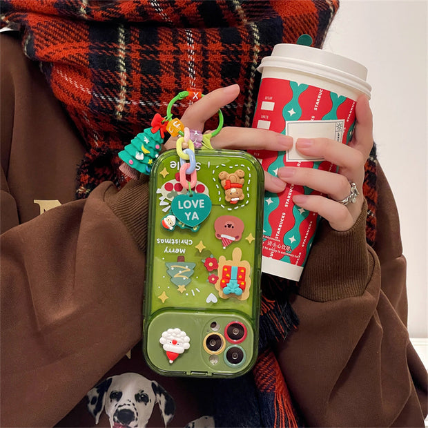 Christmas Stereo Doll Pendant Applicable Phone Case