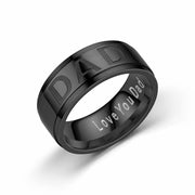 DAD Stainless Steel Frosted Ring Father's Day Ring