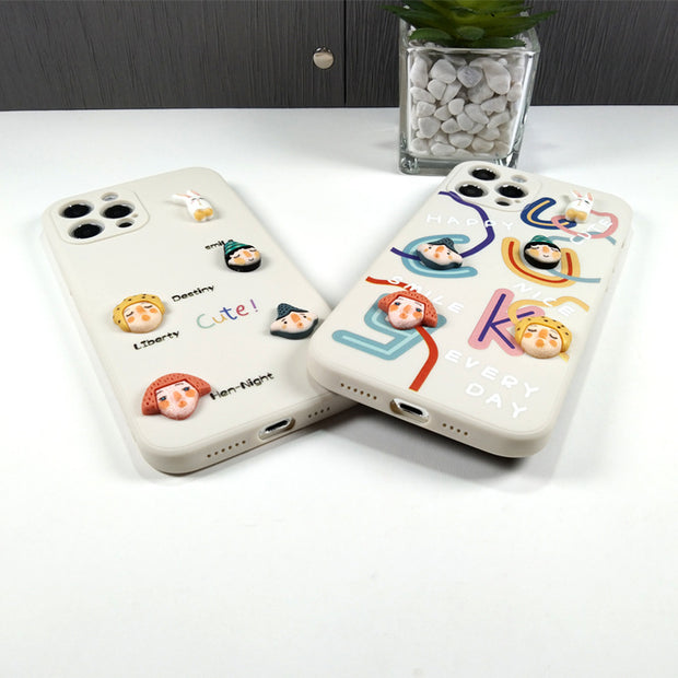 Suitable For 3D Head Doll Mobile Phone Case