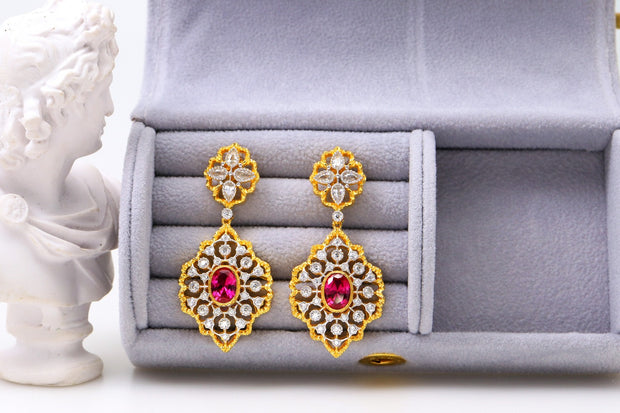 Luxury Custom 925 Silver Lace Earrings