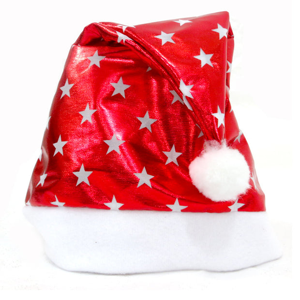 Glossy Silk Christmas Hat Children's Adult Cap Christmas Hat For The Elderly