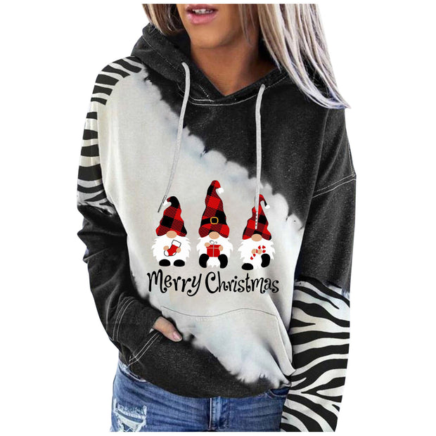 Autumn And Winter Cap Goes Together Color Christmas Print Hoodie