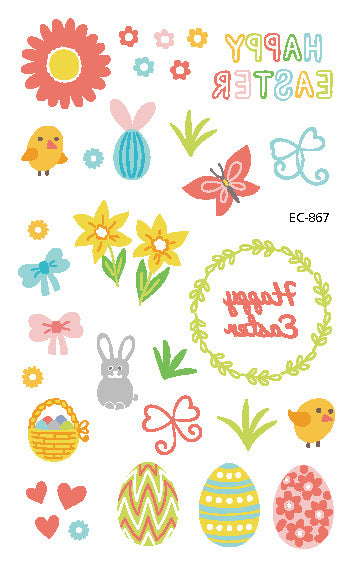 Children's Tattoo Sticker Egg Easter