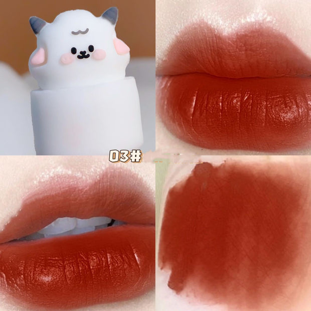 Blind Box Cute Favorite Pair Lip Lacquer Cute Matte Finish Velvet Lip Mud Plain Face Student Party Lipstick Lip Gloss