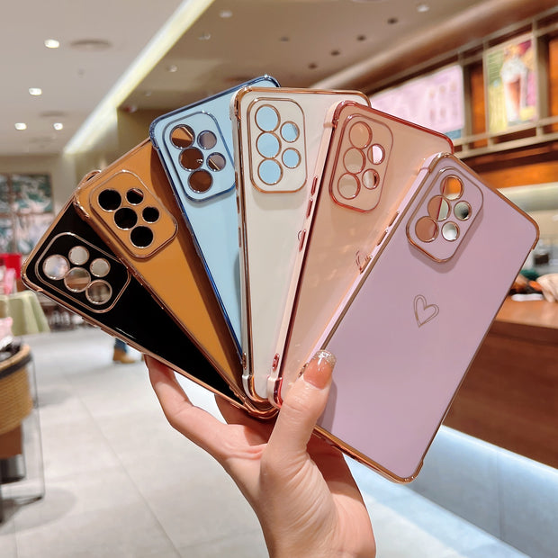 Suitable For Samsung Phone Case Hollowed Out Love Protective Case