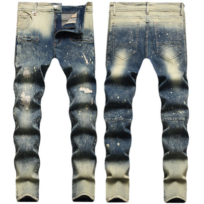 Elastic Small Straight Jeans For Men